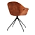 Vintage Swivel Chair Camel Leather 3D model small image 2