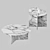 Cazarina Side and Coffee Table Set 3D model small image 3