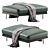Modern Naviglio Pouf Ottoman 3D model small image 1