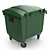 Outdoor Waste Bin 1100L with Lid 3D model small image 3