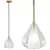 Sleek Glass Cone Pendant Light 3D model small image 1
