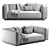 Modern Flexform Grandemare Sofa 3D model small image 5