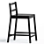 Elegant Emilio Nanni Black Stool 3D model small image 2