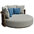 Van Duysen Round Teak Sofa 3D model small image 1