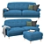 Ikea Esseboda 3-Seat Sofa Set 3D model small image 4