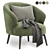 Stylish Armchair Moretti in 4 Colors 3D model small image 2