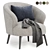 Stylish Armchair Moretti in 4 Colors 3D model small image 3