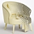 Stylish Armchair Moretti in 4 Colors 3D model small image 6