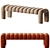 Luxury Velvet Willis Bench 3D model small image 1