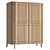  Koppar Teak Cupboard with 4 Doors 3D model small image 1