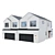 Low Poly American House 03 3D model small image 2