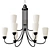 Elegant Bronze Chandelier Fixture 3D model small image 1