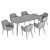 Modern Dining Set Cecilia & Sevilla 3D model small image 5