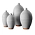 Stone Texture White Glazed Vessels 3D model small image 1