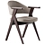 Modern Lester Chair in Oak 3D model small image 2