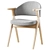 Modern Lester Chair in Oak 3D model small image 3