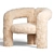 Plush Teddy Chair  Handcrafted Statement 3D model small image 1