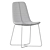 Modern Leather Slope Dining Chair 3D model small image 5