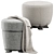Gemstone Pouf Set, Designer Giorgetti 3D model small image 1