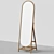 Rattan Capsule Freestanding Mirror 3D model small image 4