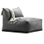 Modern Fabric Garden Armchair Design 3D model small image 1