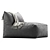 Modern Fabric Garden Armchair Design 3D model small image 3
