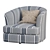 Modern Swivel Barrel Armchair, Greyson 3D model small image 2