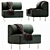 Contemporary Eave Dining Armchair 3D model small image 3
