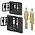 Bathroom Door Signs Set 3D model small image 2