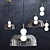 Modern Glass Brass Pendant Lamps 3D model small image 2