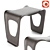 Modern Elegant Cassina Side Table 3D model small image 1