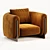 French Design Minuit Armchair Beauty 3D model small image 6