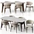 Elegant Oleandro Chair & Abrey Table 3D model small image 3
