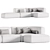 Modern Leather Sectional Sofa: Clara 3D model small image 4