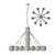Geometric Glass Shade Black Chandelier 3D model small image 3