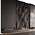 Rock Wall Fireplace Composition 3D model small image 6