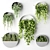 Hanging Planter Circles with Indoor Trailing Plants 3D model small image 2