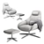 Luxurious Modern Bolia Saga Armchair 3D model small image 2