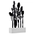 Cactus Decor Sculpture: 610mm Length 3D model small image 3