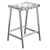 Stylish Leather and Teak Stool 3D model small image 2