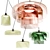 LED Glass Pendant Lamp Levels 3D model small image 1