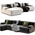 Sophisticated Meridiani Norton Sofa 3D model small image 1