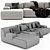 Sophisticated Meridiani Norton Sofa 3D model small image 4