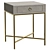 Luxury Skata Leather Bedside Tables 3D model small image 2