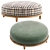 Milk White Scandi Pouffe 4 3D model small image 2