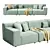  modern 3-seater outdoor sofa 3D model small image 4