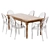 Modern Dining Table Set 183 3D model small image 1