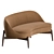 Elegant Sendai Sofa Minotti Design 3D model small image 6