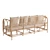 Handcrafted Rattan & Polyester Sofa 3D model small image 4