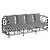 Handcrafted Rattan & Polyester Sofa 3D model small image 7